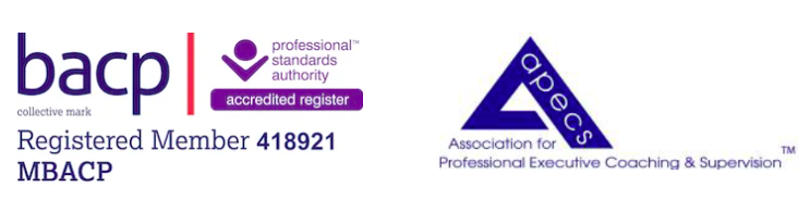 BACP registered member and APECS accredited executive coach accreditation marks